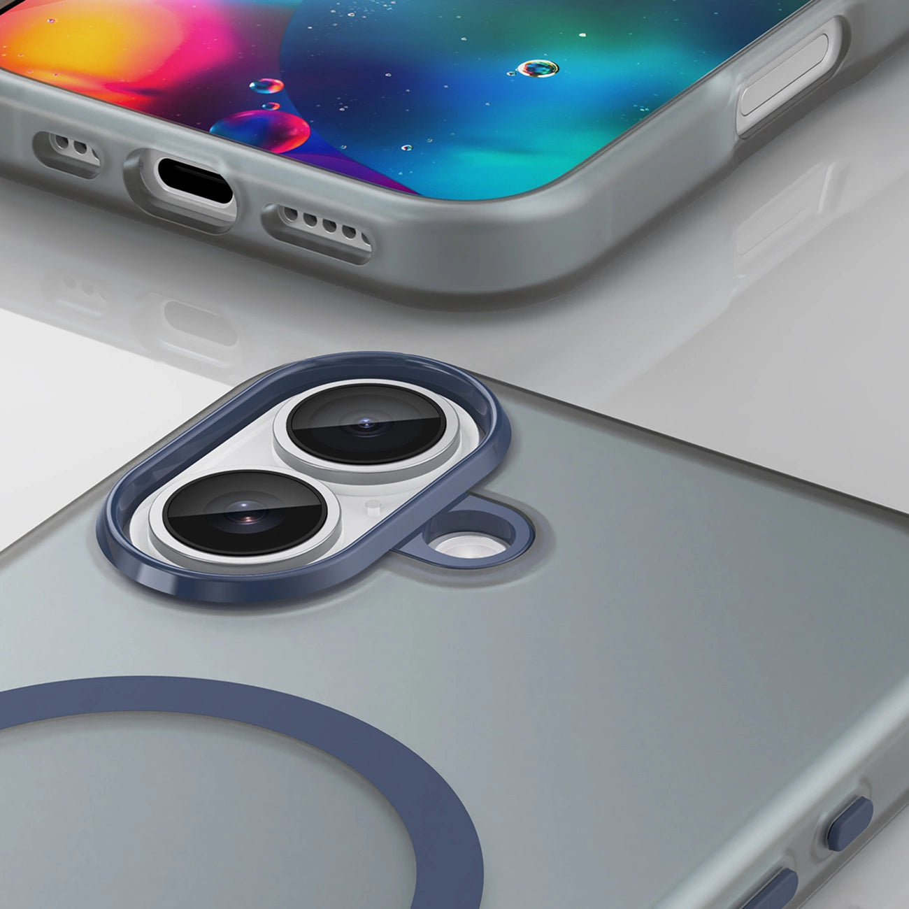 Etui Magnetic Abrasive na iPhone 17 kompatybilne z MagSafe - matowe niebieskie_8