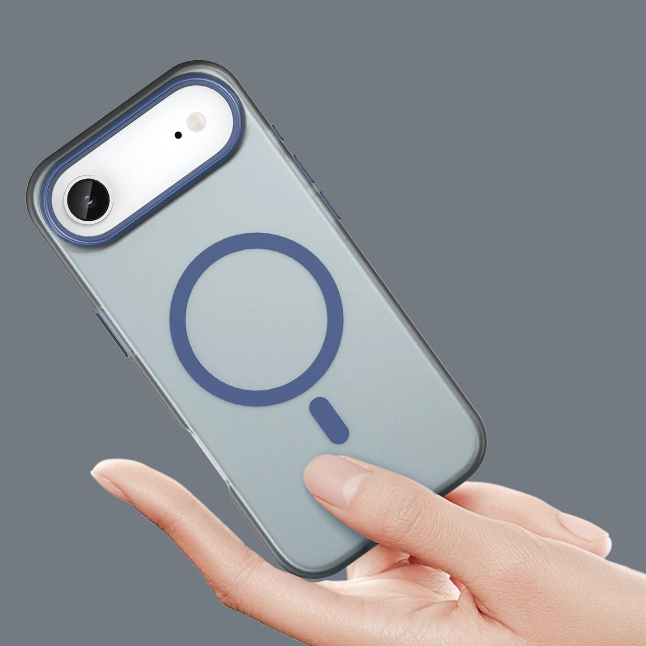 Etui Magnetic Abrasive na iPhone 17 Air kompatybilne z MagSafe - matowe niebieskie_4
