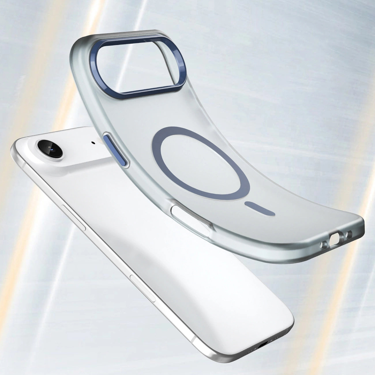 Etui Magnetic Abrasive na iPhone 17 Air kompatybilne z MagSafe - matowe niebieskie_5