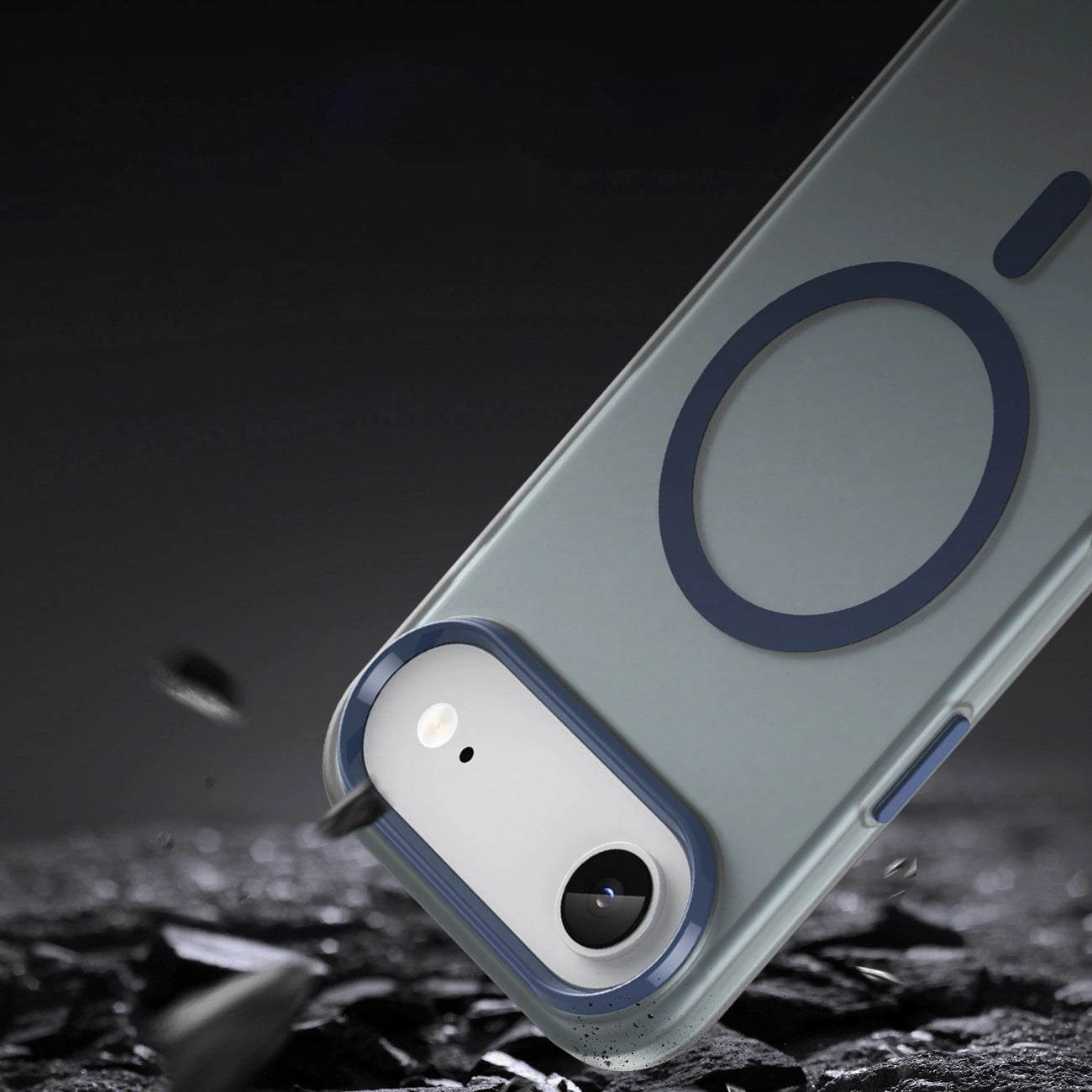 Etui Magnetic Abrasive na iPhone 17 Air kompatybilne z MagSafe - matowe niebieskie_8