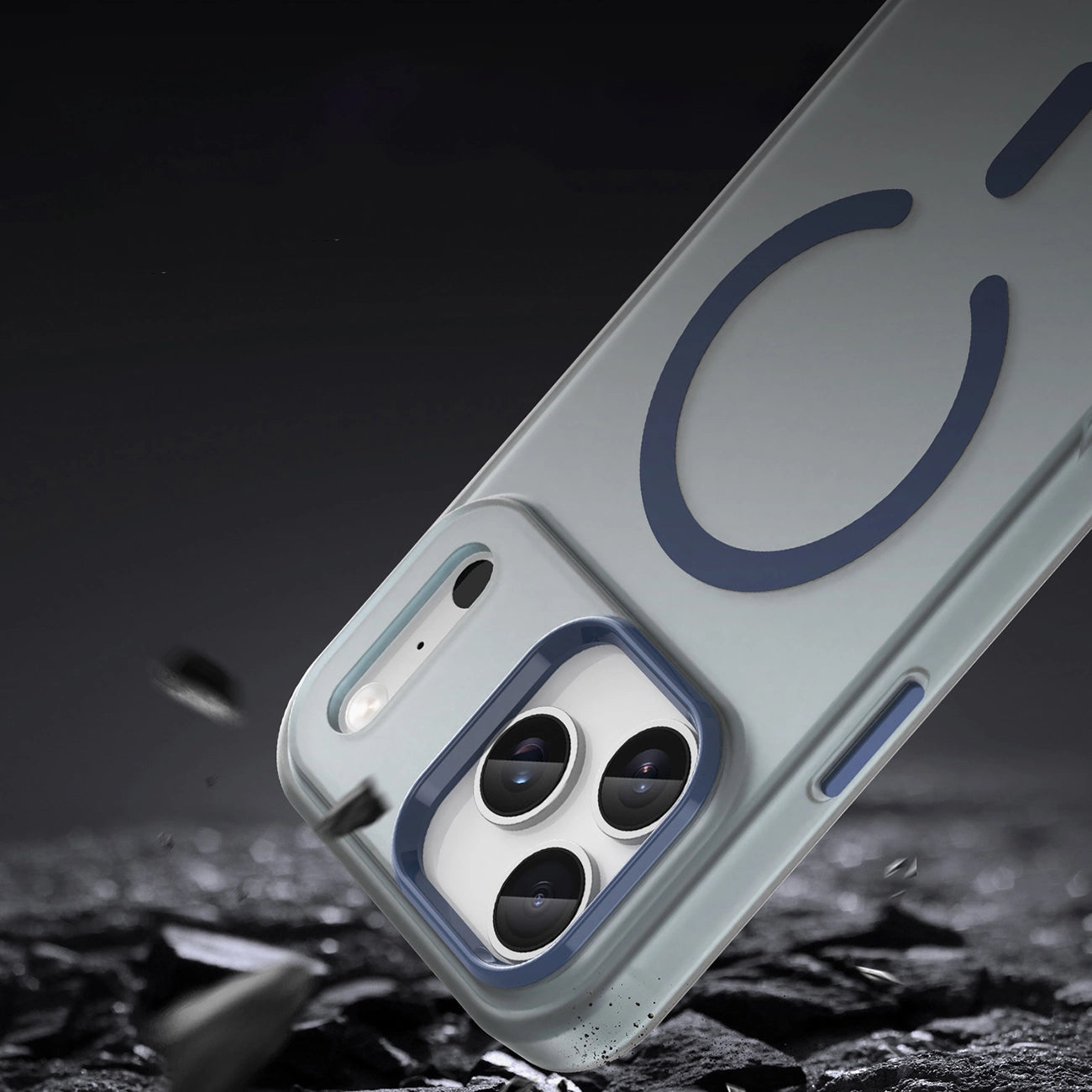 Etui Magnetic Abrasive na iPhone 17 Pro kompatybilne z MagSafe - matowe niebieskie_8