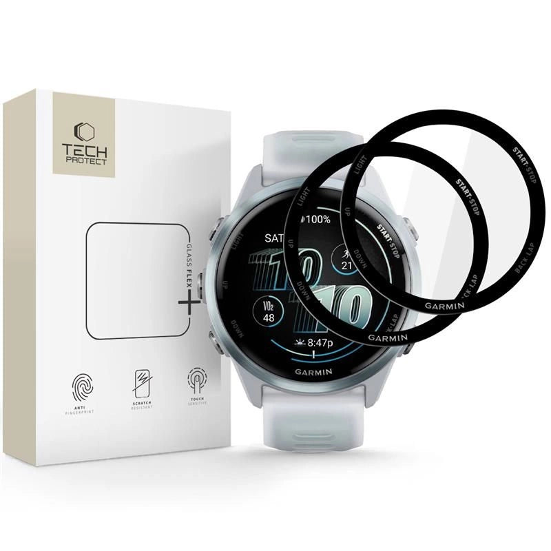 Tech-Protect Glass Flex+ Hybrid Glass 2-pack for Garmin Forerunner 570 42mm - Black_0