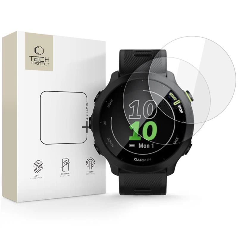 Tech-Protect Glass Fit+ 2-pack tempered glass for Garmin Forerunner 55 - clear_0