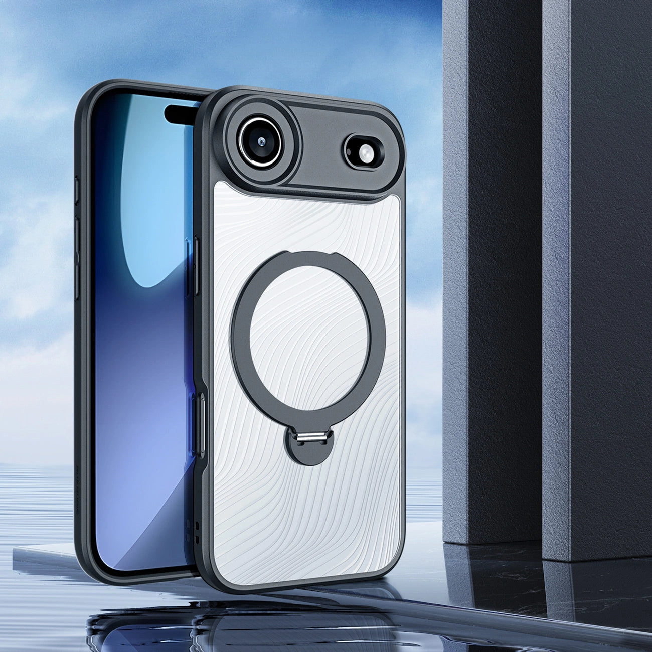 Dux Ducis Aimo Mag Case with Magnetic Ring and Stand for iPhone 17 Air – Black_2