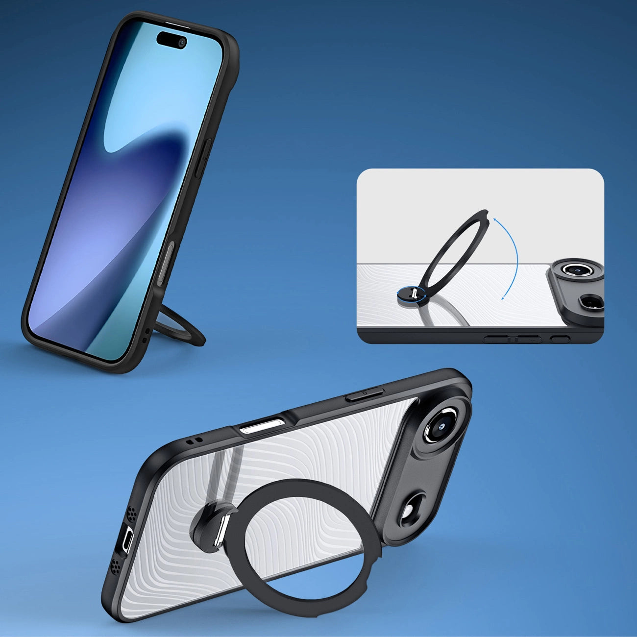 Dux Ducis Aimo Mag Case with Magnetic Ring and Stand for iPhone 17 Air – Black_3
