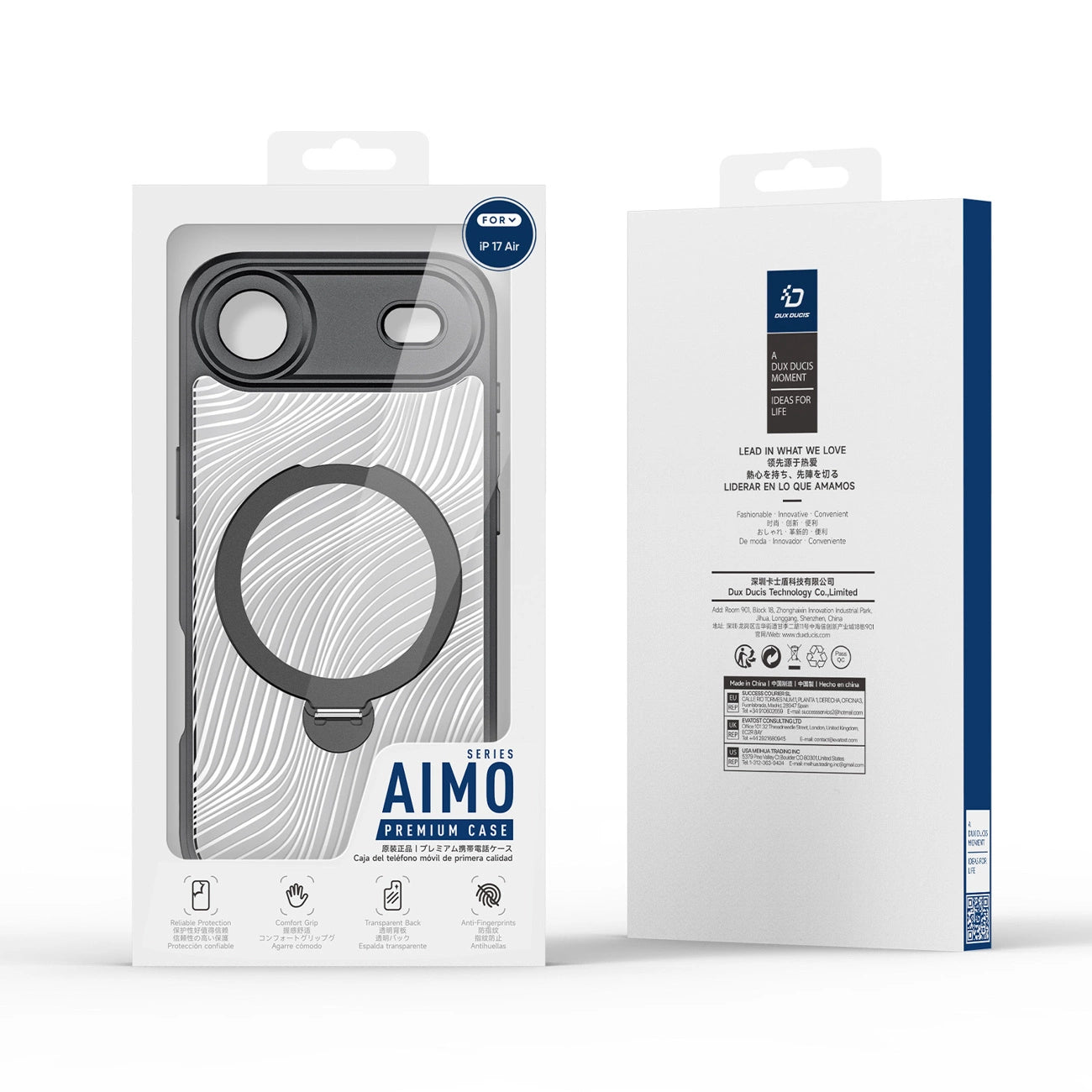 Dux Ducis Aimo Mag Case with Magnetic Ring and Stand for iPhone 17 Air – Black_8