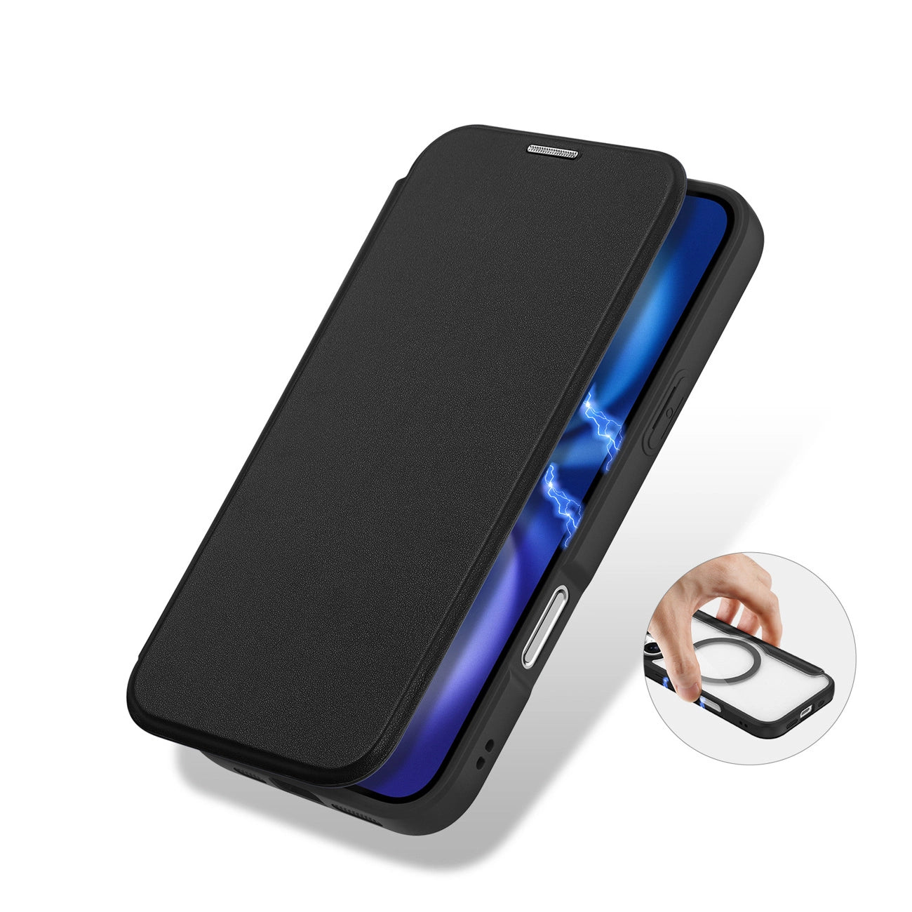Dux Ducis Skin X Pro iPhone 17 Case with Wallet, MagSafe Compatible - Black_6