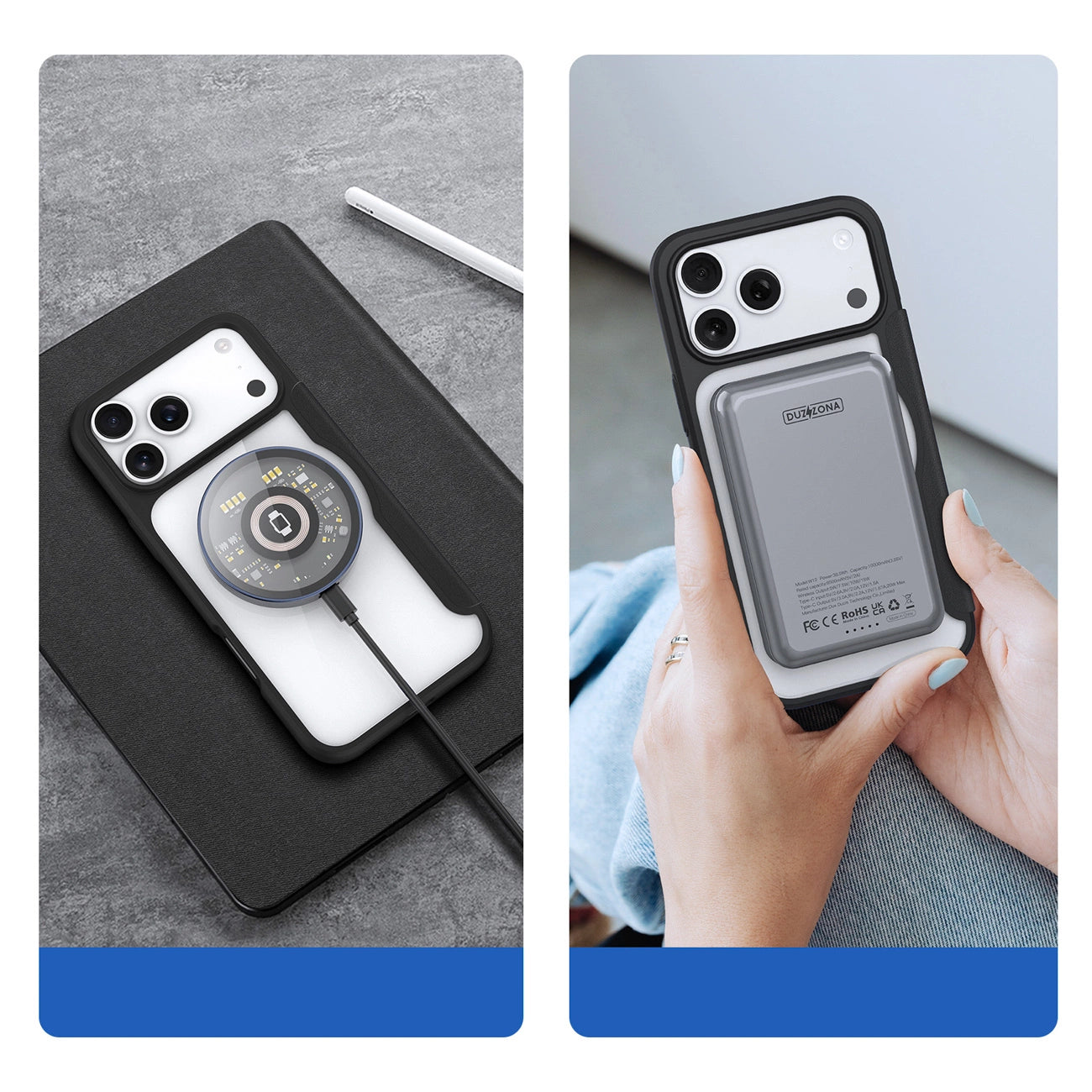 Dux Ducis Skin X Pro Case for iPhone 17 Pro with Wallet, MagSafe Compatible - Black_5