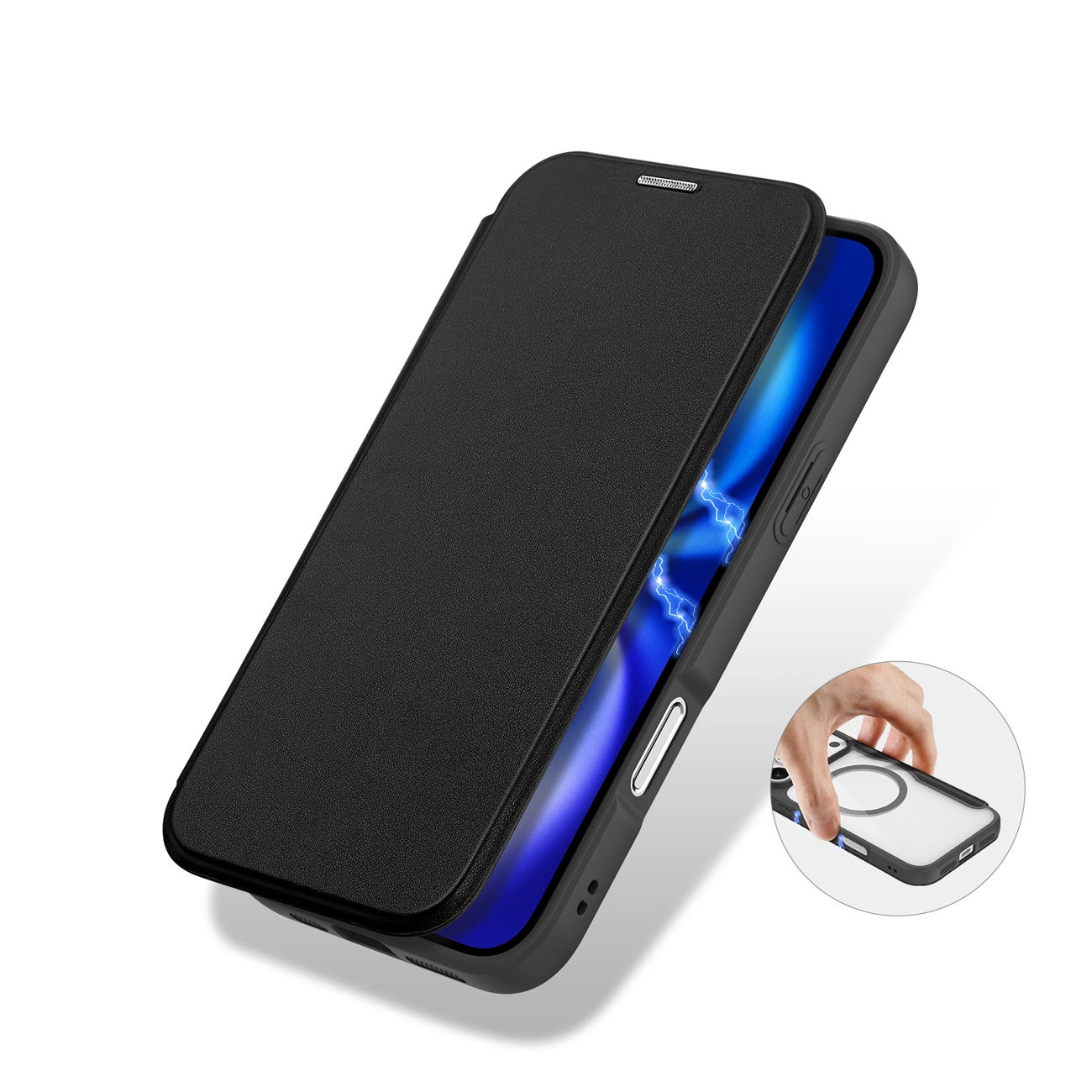 Dux Ducis Skin X Pro Case for iPhone 17 Pro with Wallet, MagSafe Compatible - Black_7
