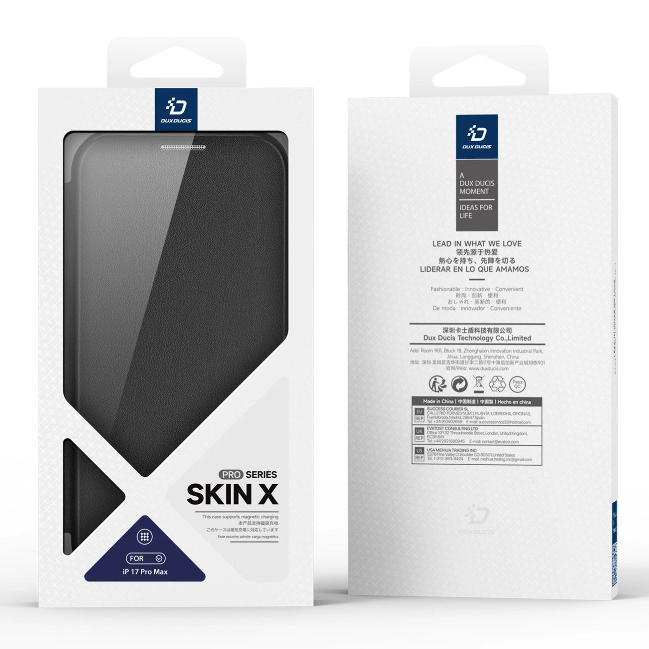 Dux Ducis Skin X Pro Case for iPhone 17 Pro Max with Wallet, MagSafe Compatible - Black_2