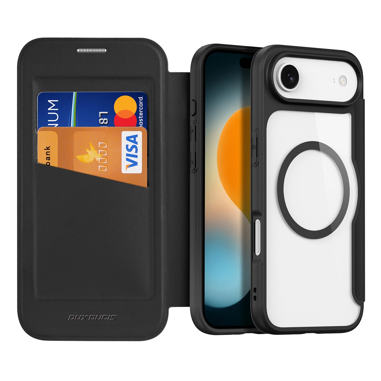 Dux Ducis Skin X Pro iPhone 17 Air Case with Wallet, MagSafe Compatible - Black_1