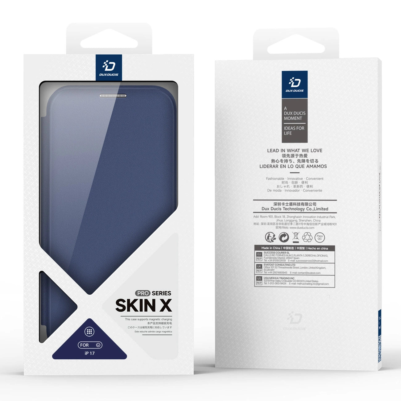 Dux Ducis Skin X Pro iPhone 17 Case with Wallet, MagSafe Compatible - Blue_2