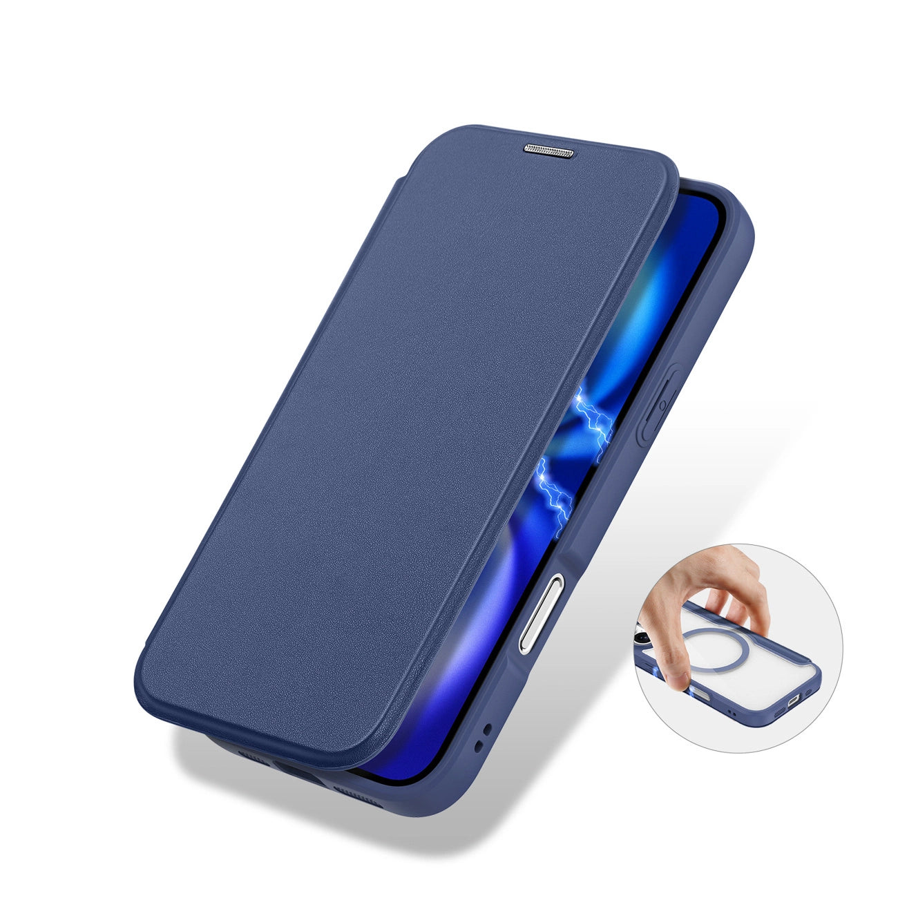 Dux Ducis Skin X Pro iPhone 17 Case with Wallet, MagSafe Compatible - Blue_6