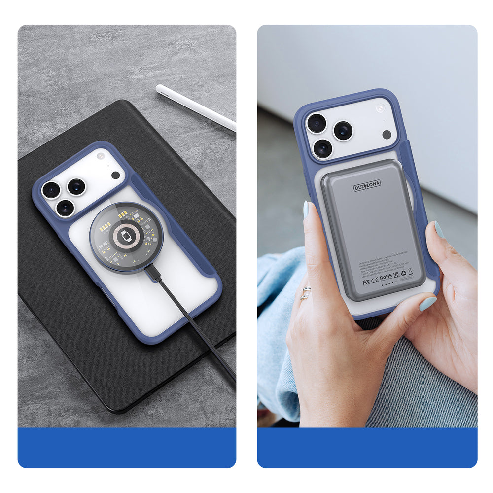 Etui Dux Ducis Skin X Pro na iPhone 17 Pro Max z portfelem, kompatybilne z MagSafe – niebieskie_6