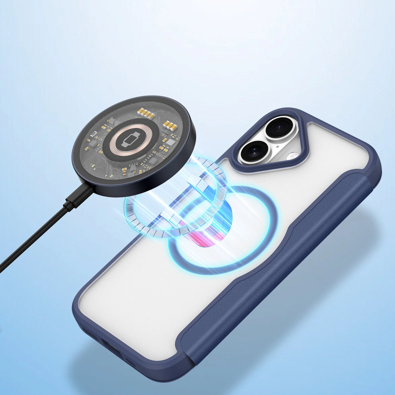 Dux Ducis Skin X Pro iPhone 17 Air Case with MagSafe and Wallet - Blue_2