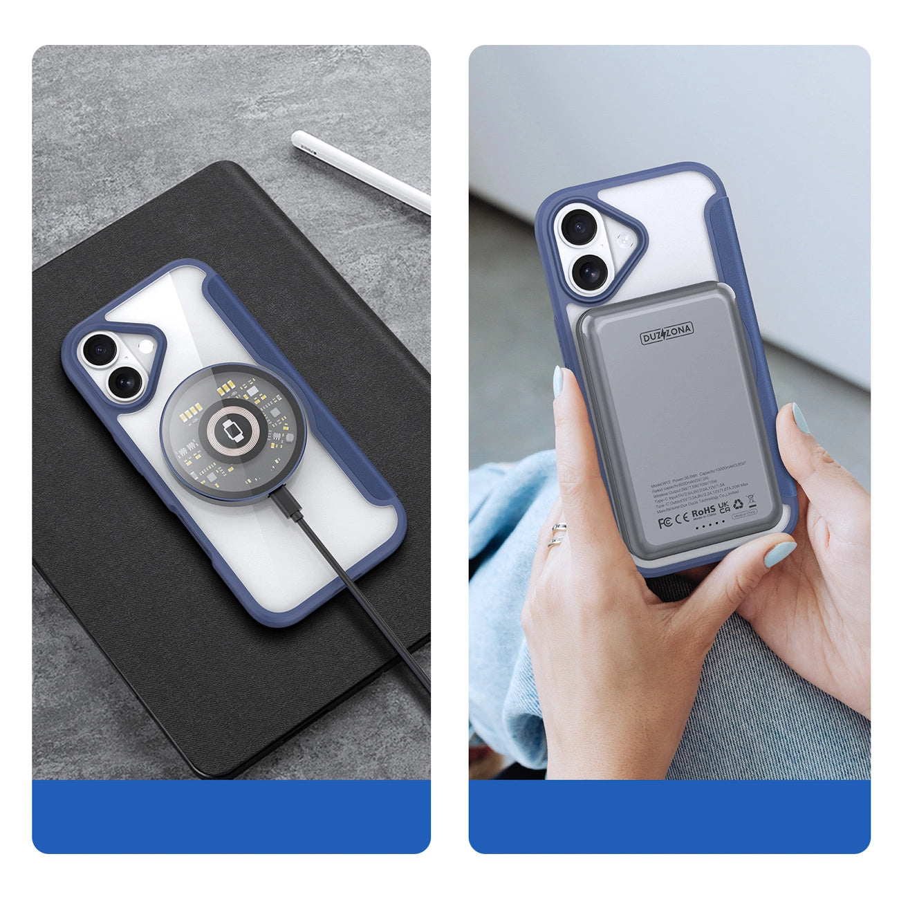 Dux Ducis Skin X Pro iPhone 17 Air Case with MagSafe and Wallet - Blue_3