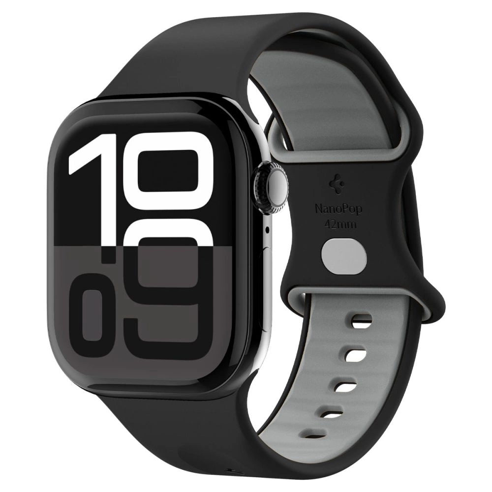 Spigen Nano Pop Strap for Apple Watch 40/41/42 mm - Black and Gray_0