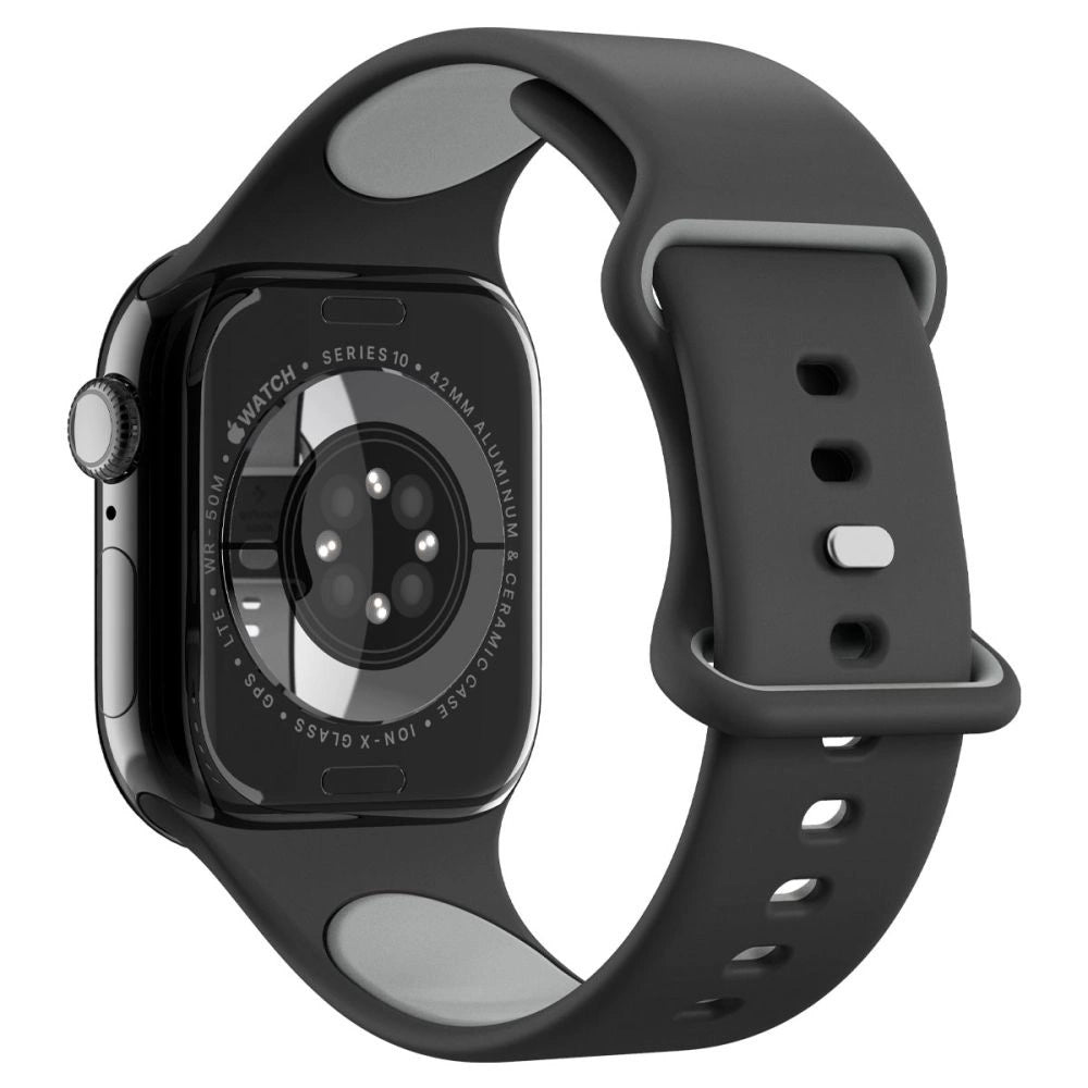 Spigen Nano Pop Strap for Apple Watch 40/41/42 mm - Black and Gray_4