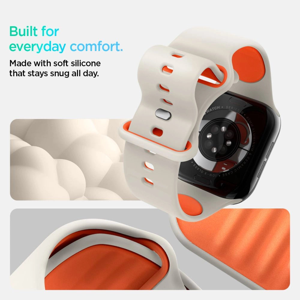 Spigen Nano Pop Strap for Apple Watch 44/45/46/49 mm - Beige-Orange_10