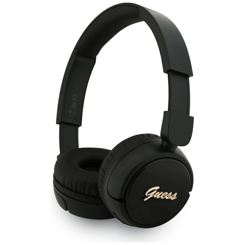 Guess Metal Logo Script Over-Ear Headphones - Black_0