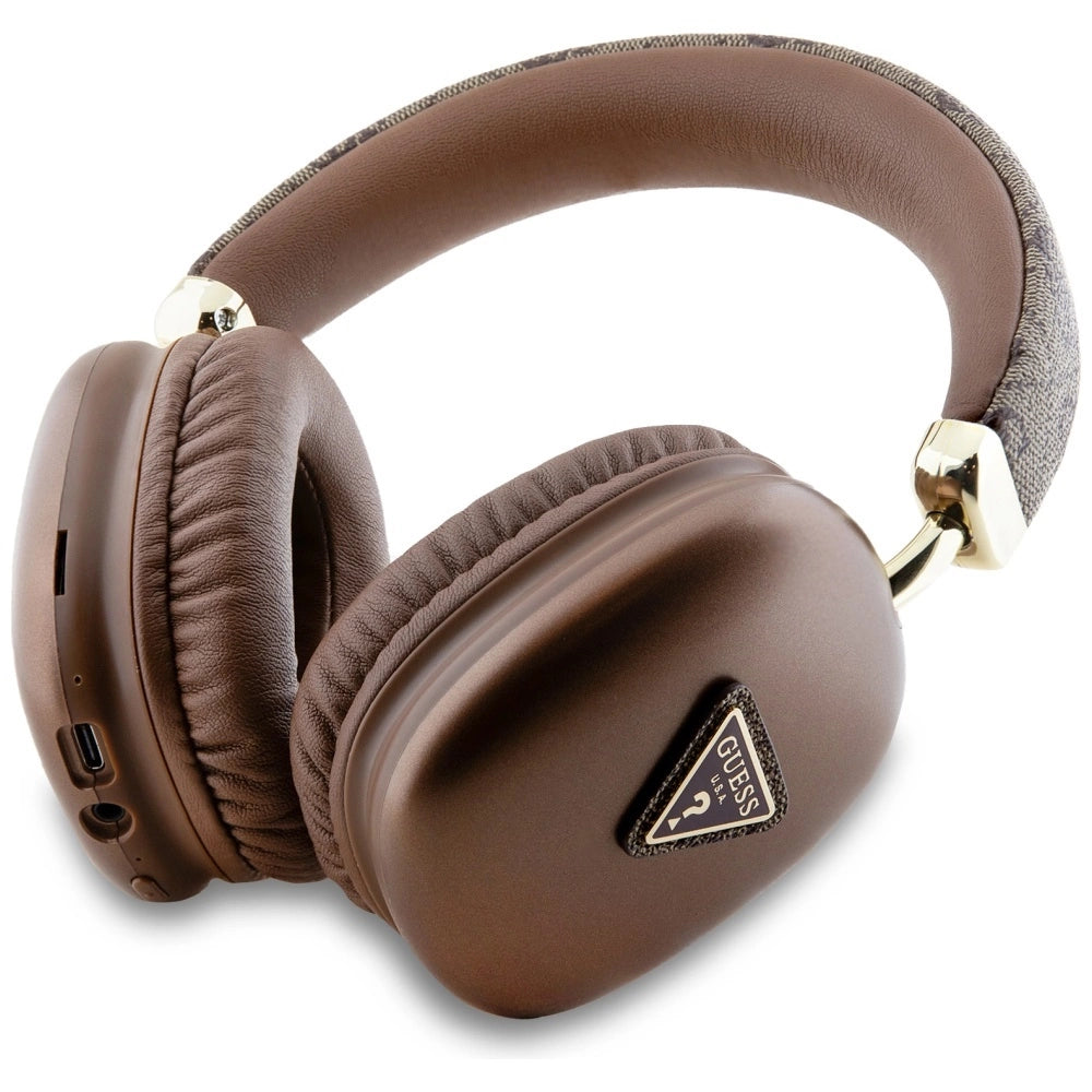 Guess Triangle Logo Over-Ear Headphones - Brown_1
