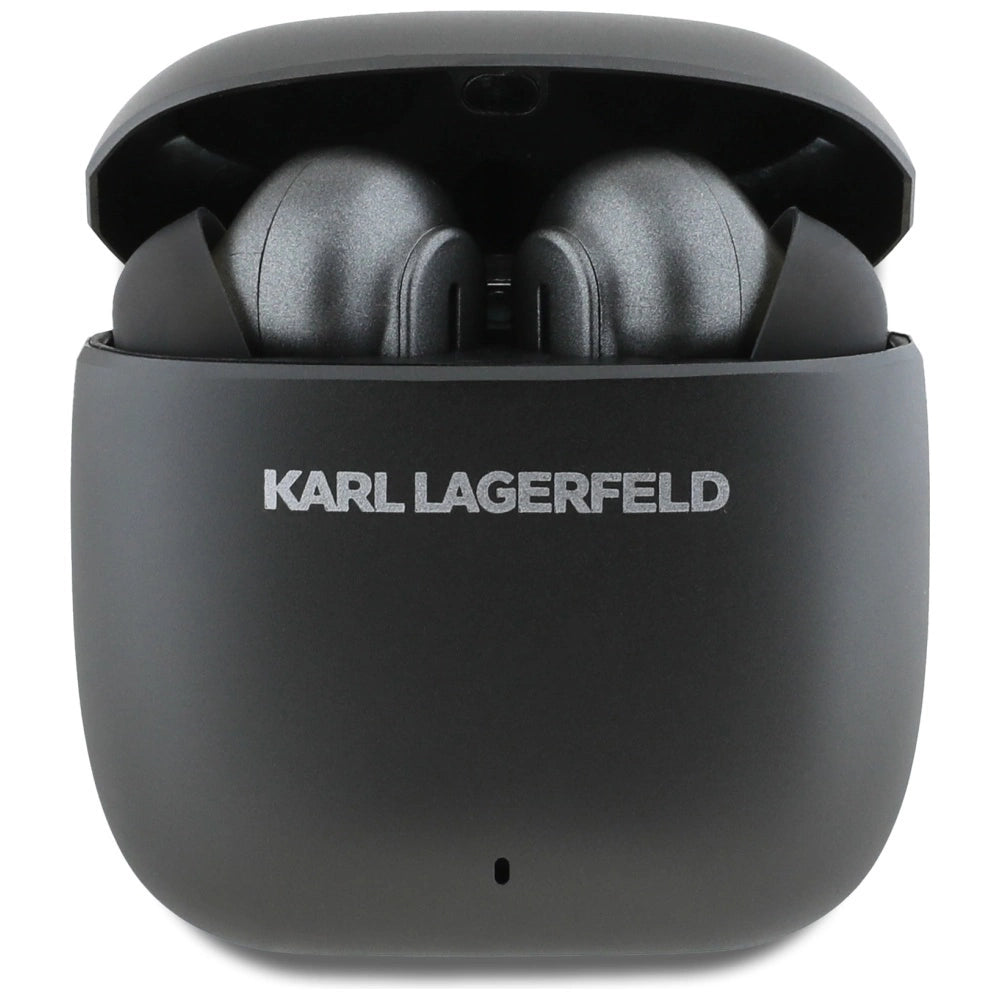 Karl Lagerfeld Metal Printed Logo ANC/ENC Headphones - Black_1