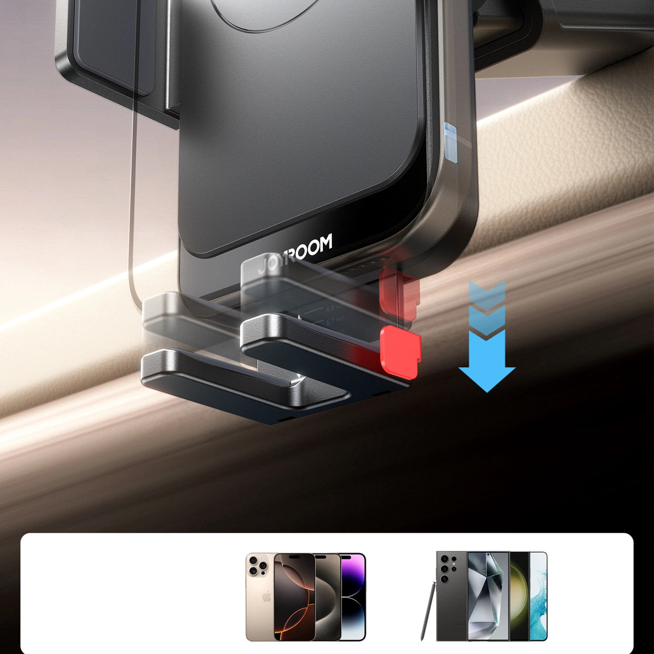 Joyroom JR-ZS241S car mount with inductive charger for dashboard - black_5