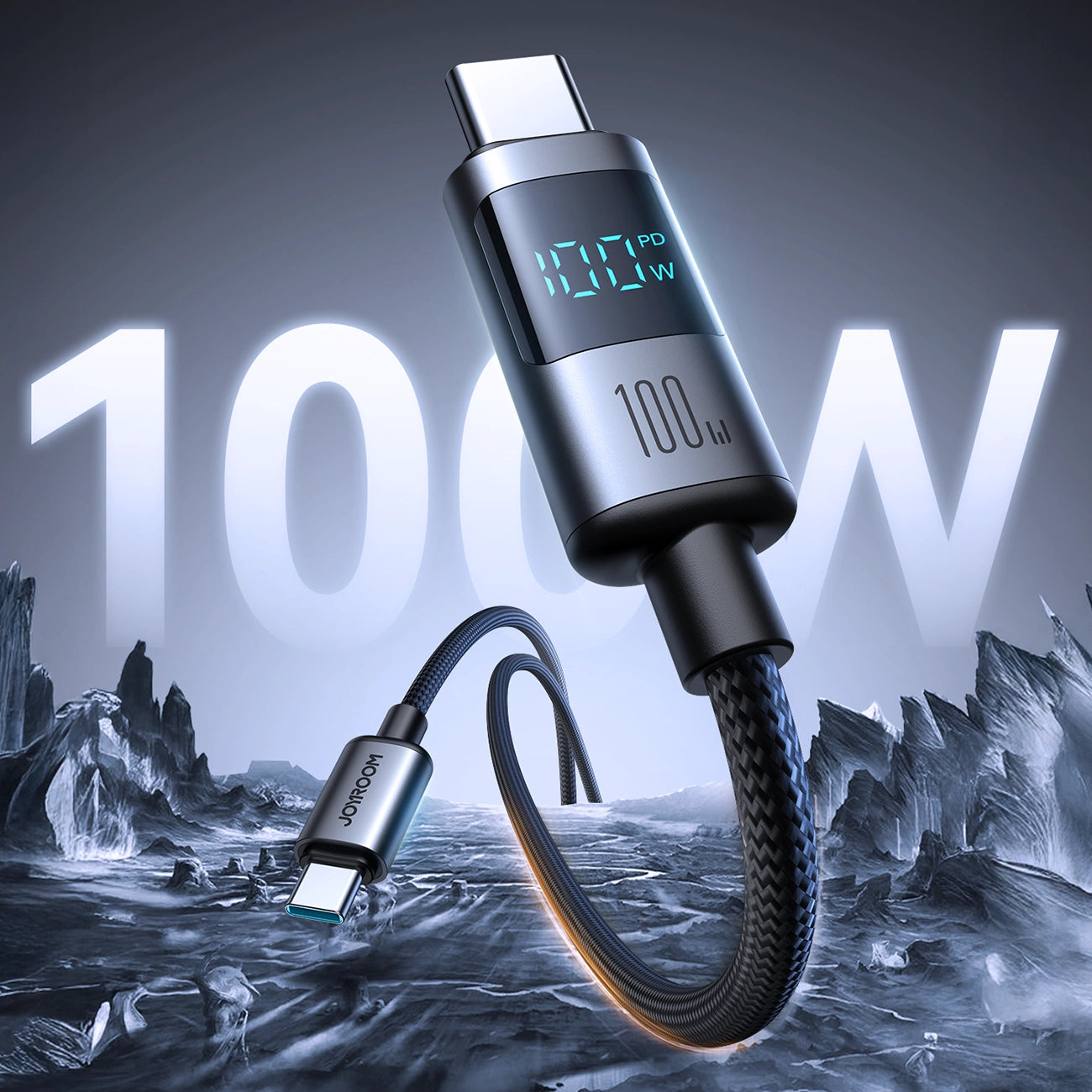 Joyroom S-A16 Pro Prism Series 100W USB-C Cable - USB-C with Digital Display 1.2m - Black_1
