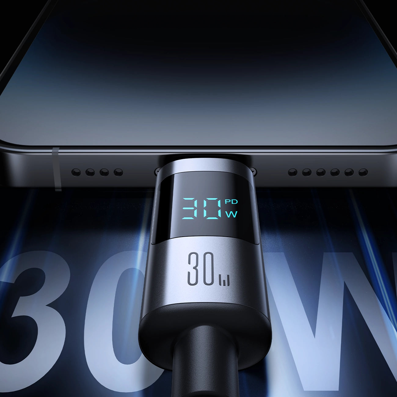 Joyroom S-A16 Pro Prism Series 30W USB-C - Lightning Cable with Display 1.2m - Black_2
