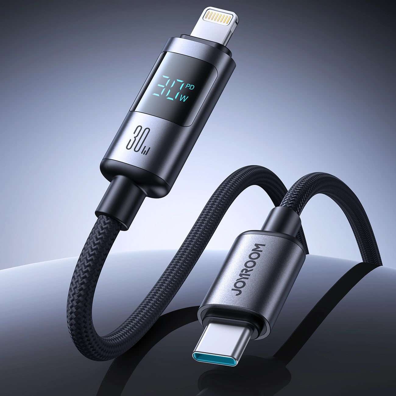Joyroom S-A16 Pro Prism Series 30W USB-C - Lightning Cable with Display 1.2m - Black_3