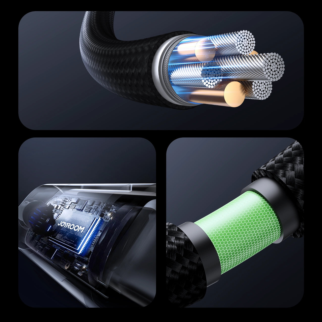 Joyroom S-A16 Pro Prism Series 3A USB-A - Lightning Cable with Display 1.2m - Black_4