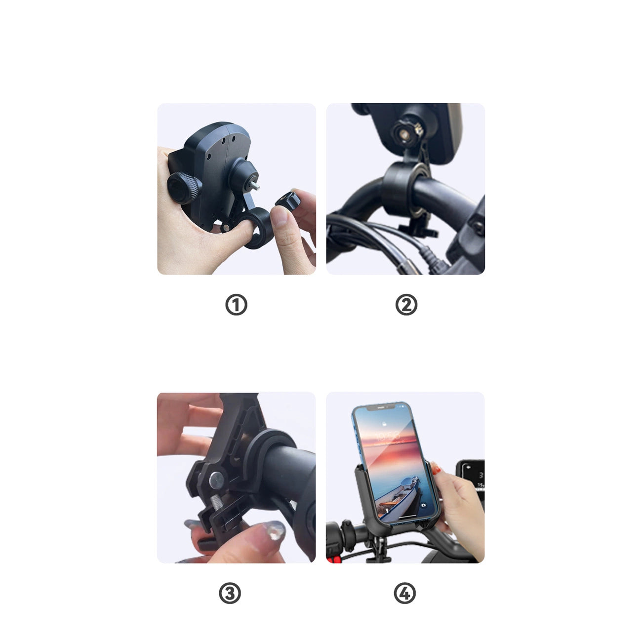 Joyroom JR-ZS431 phone holder for bike, motorcycle, scooter - black_10