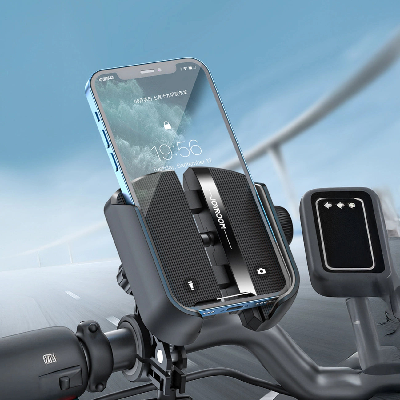 Joyroom JR-ZS431 phone holder for bike, motorcycle, scooter - black_5