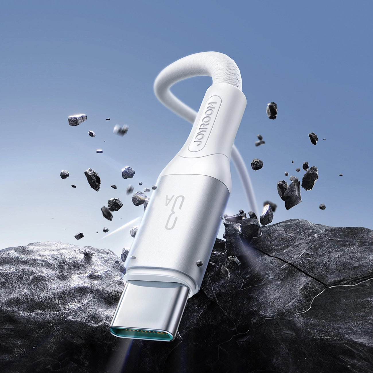 Joyroom S-A28 Flash Series 3A USB-A - USB-C Cable 1m - White_3