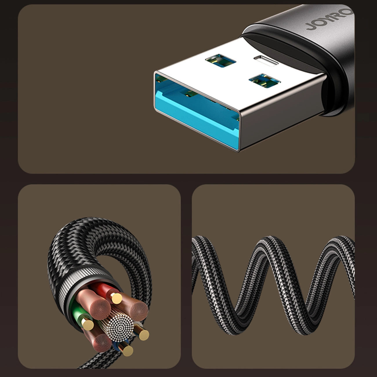 Joyroom S-A56 EnjoyX Series 90° USB-A - USB-C 3A cable 1.2m - black_5