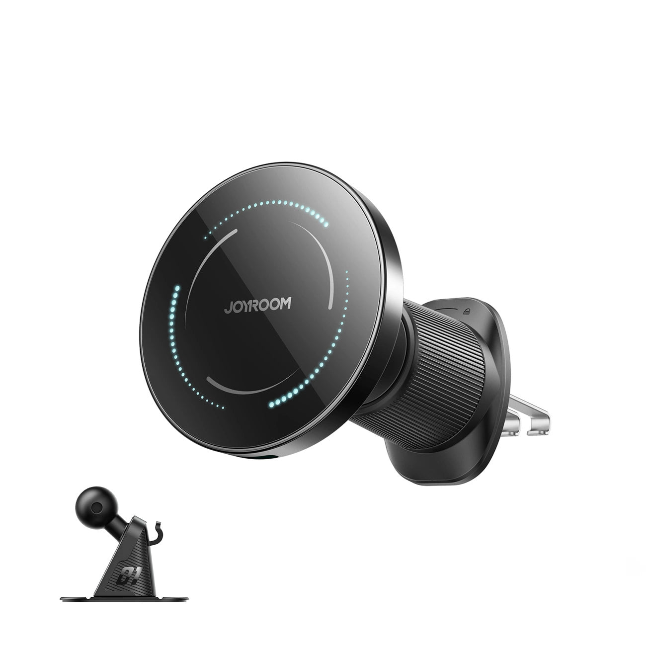 Joyroom JR-ZS502 MagSafe Compatible Car Holder with Wireless Charger for Air Vent/Dashboard - Black_0