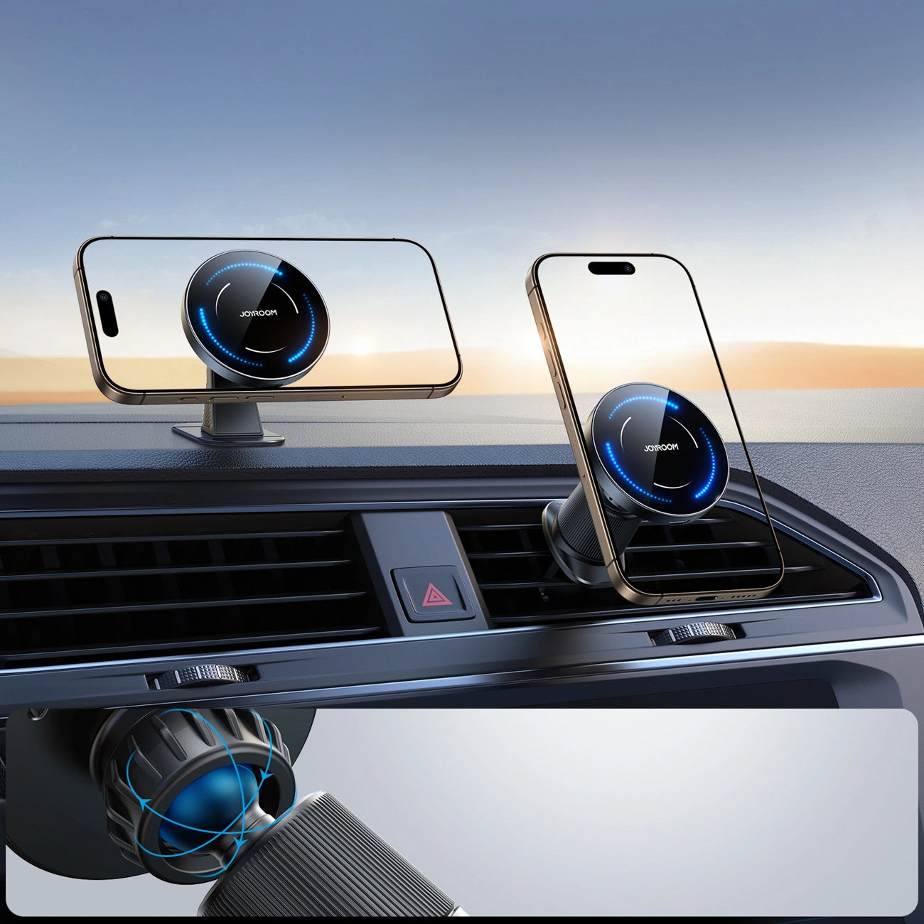 Joyroom JR-ZS502 MagSafe Compatible Car Holder with Wireless Charger for Air Vent/Dashboard - Black_5