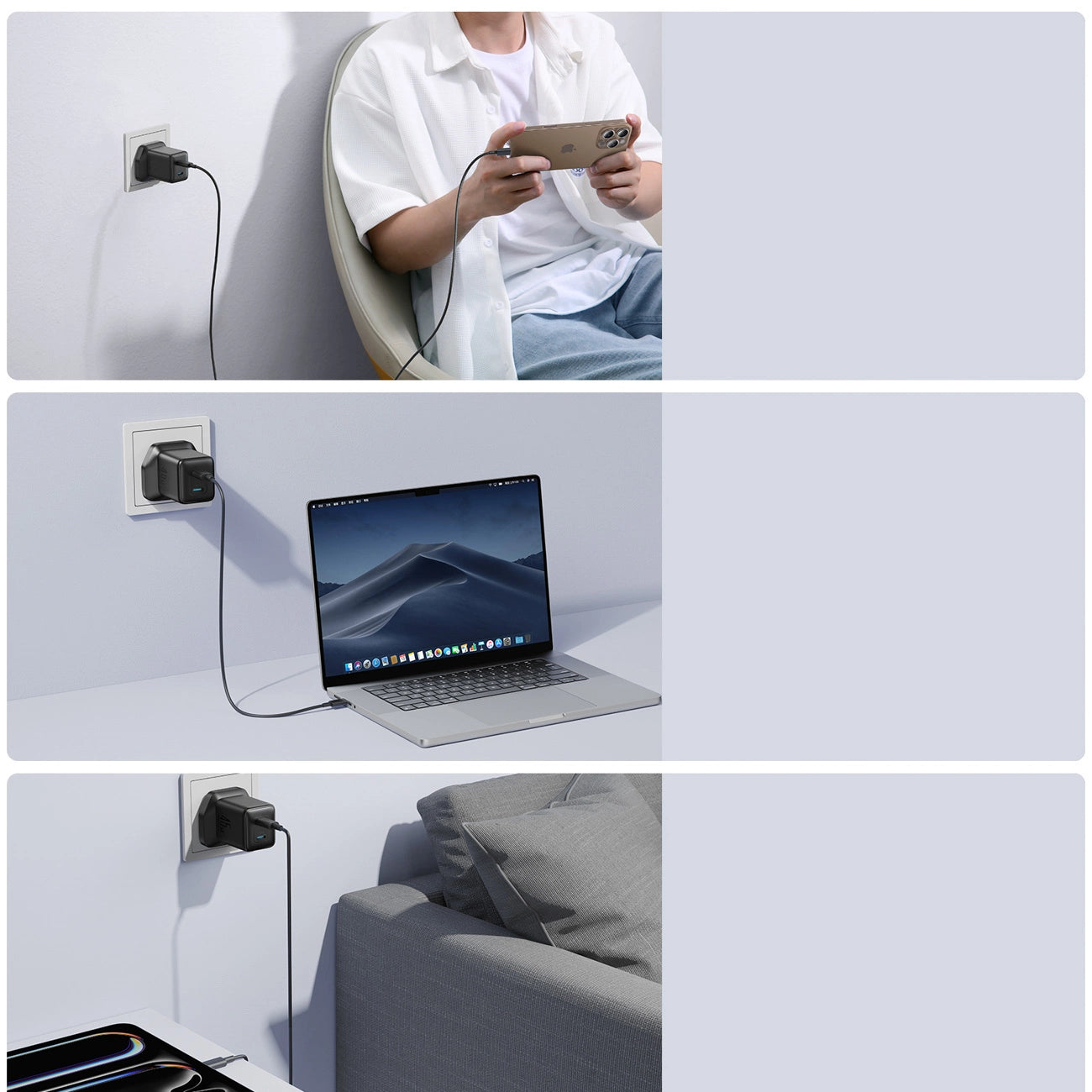 Joyroom JR-TCG17 45W 2 x USB-C wall charger (UK plug) - black_4