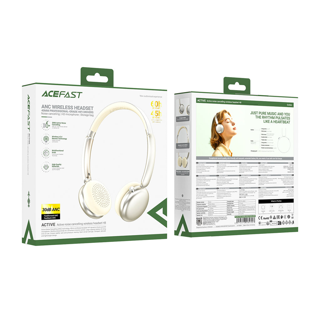 Handsfree Bluetooth Acefast H8, Gold_3
