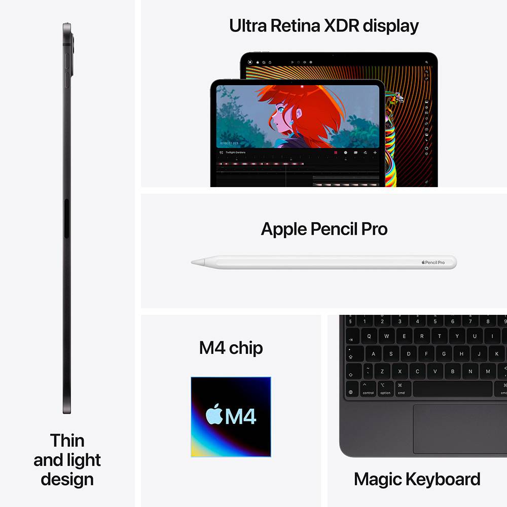 iPad Pro 11" WiFi 256GB / Vidro padrão / Preto / Apple