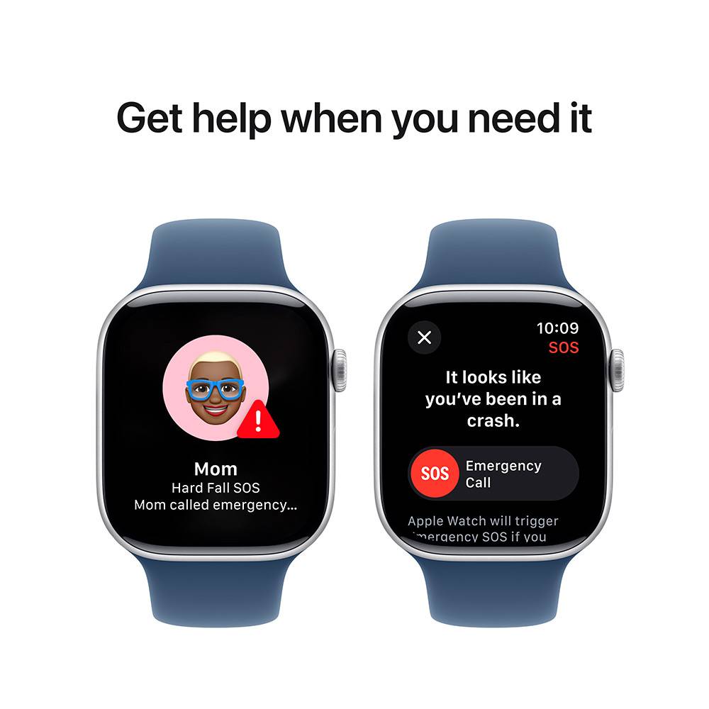 Apple Watch Series 10 / GPS / 46mm / Caixa de Alumínio / Correia Deportiva Azul Denim M/L