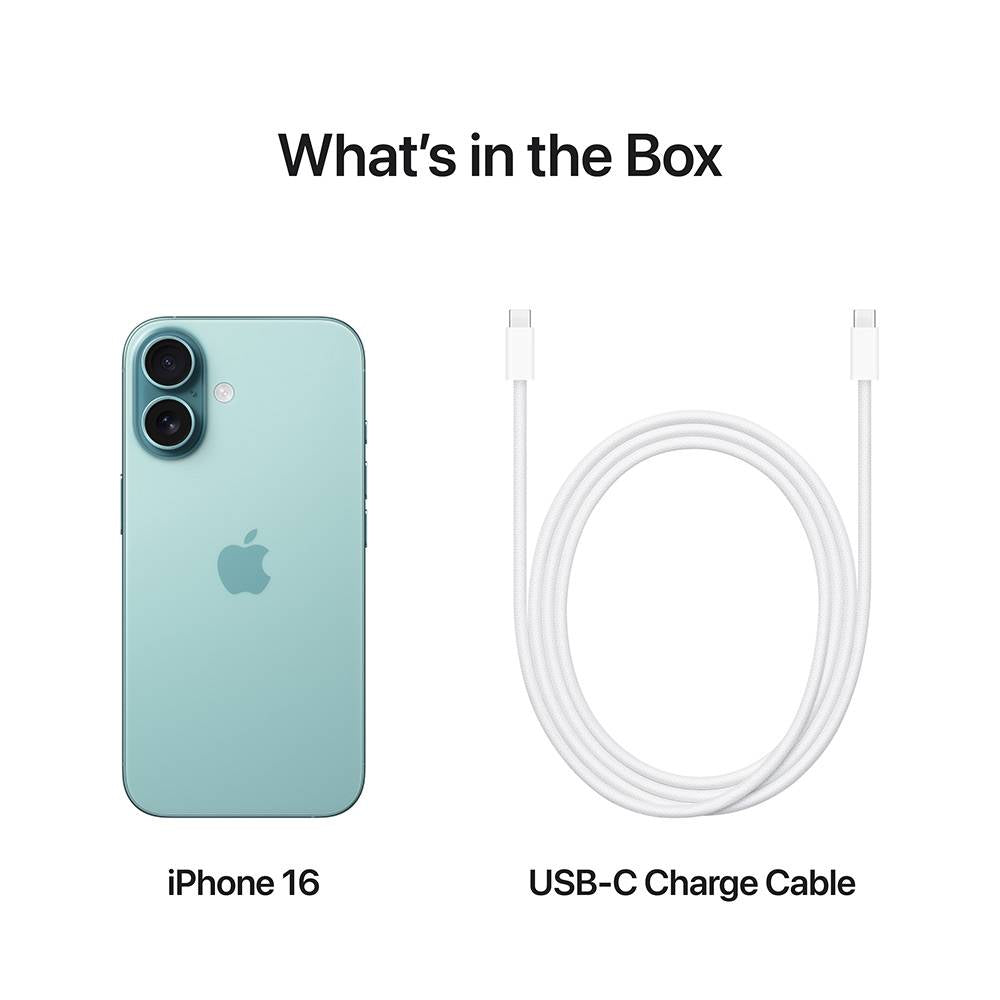 Apple iPhone 16 6.1" SIM Doble iOS 18 5G USB Tipo C 256 GB Verde Azulado / Smartphone Apple