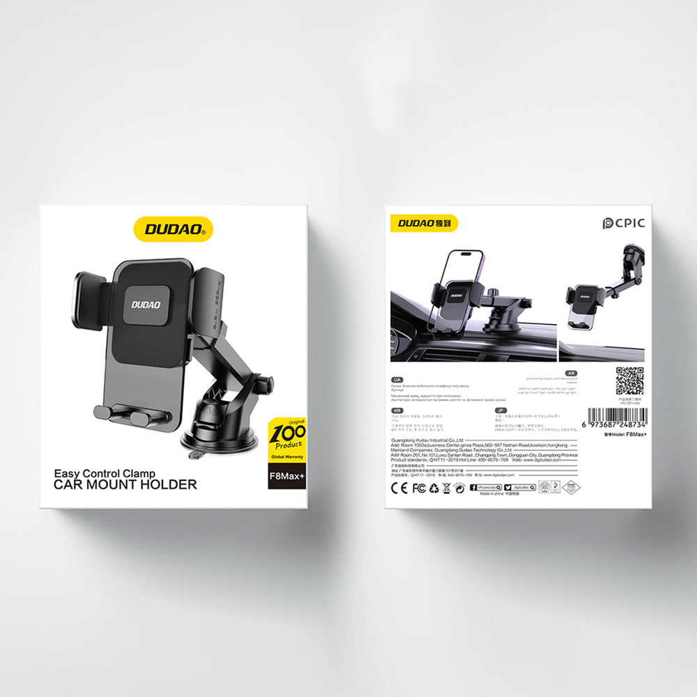 Dudao F8Max+ car holder for dashboard or windshield - black_12