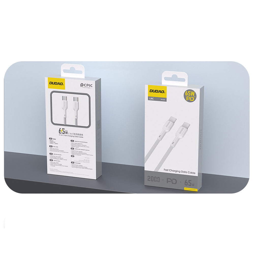 Dudao L9C 65W USB-C - USB-C 2m Cable - White_1