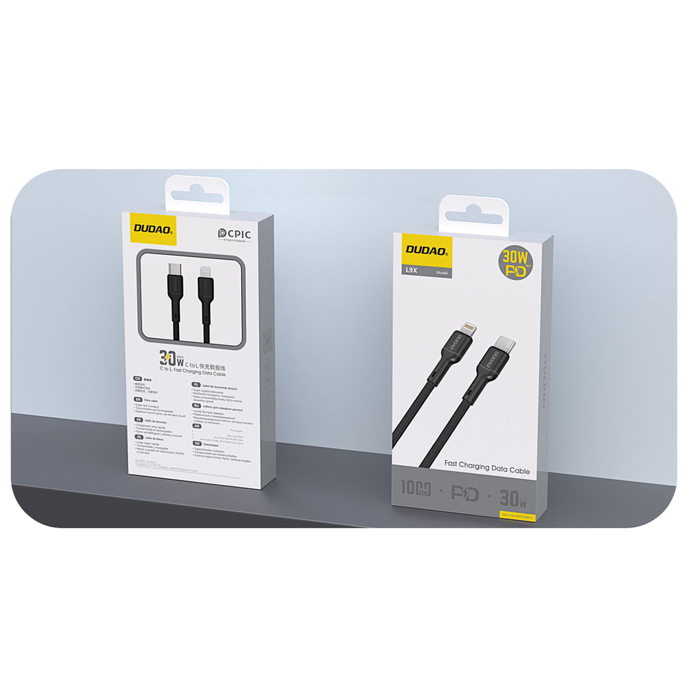Dudao L9X 30W USB-C - Lightning Cable 1m - Black_1