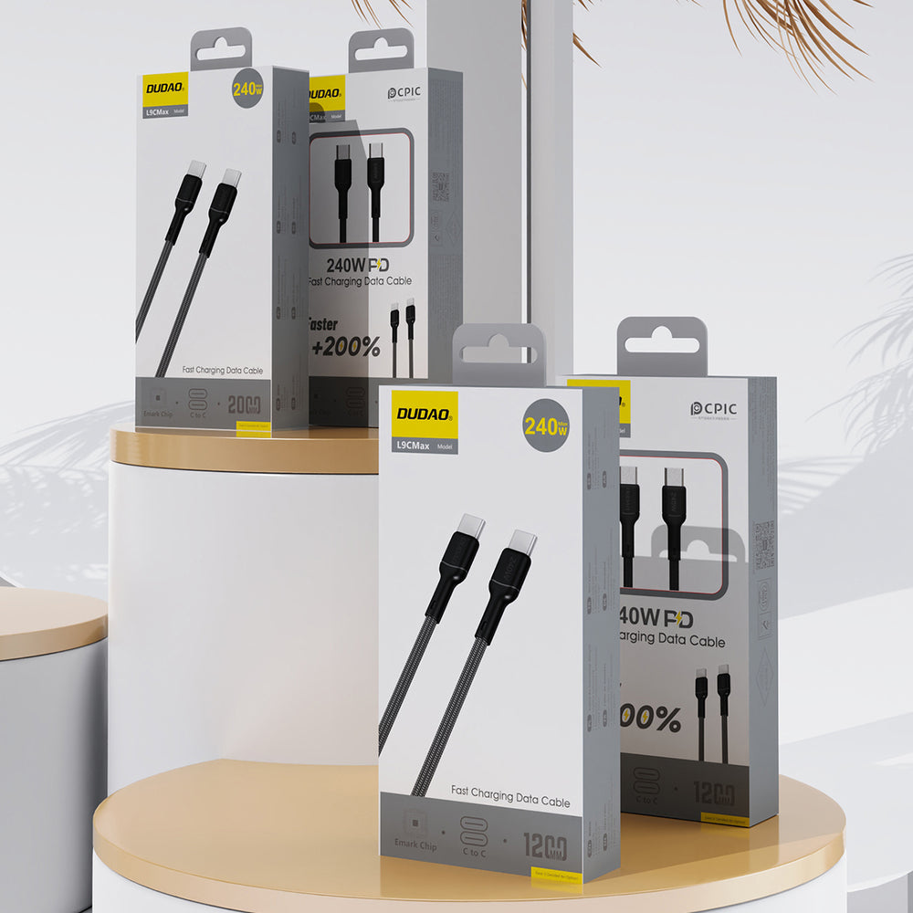 Dudao L9C Max 240W PD USB-C - USB-C Cable 1.2m - Black_8