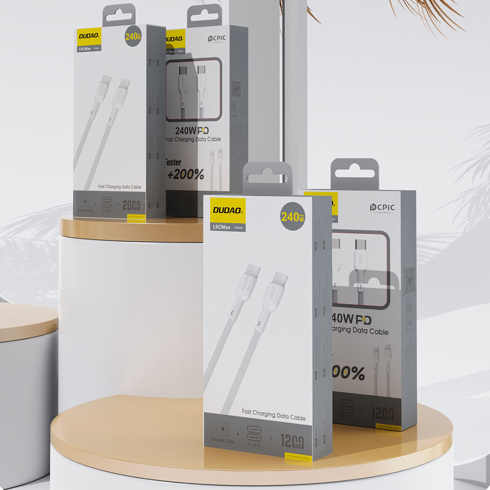 Dudao L9C Max 240W PD USB-C - USB-C 2m Cable - White_5