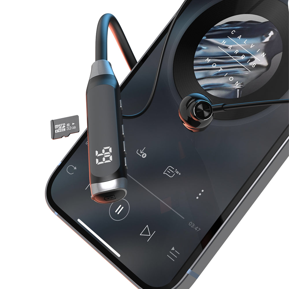Dudao U5 Max Bluetooth Neckband Wireless Headphones - Black_1