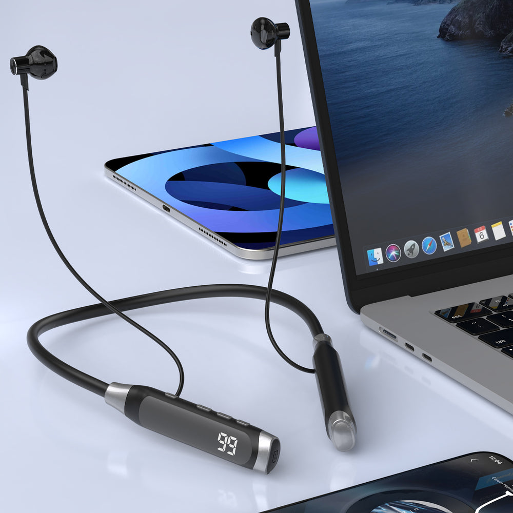 Dudao U5 Max Bluetooth Neckband Wireless Headphones - Black_5