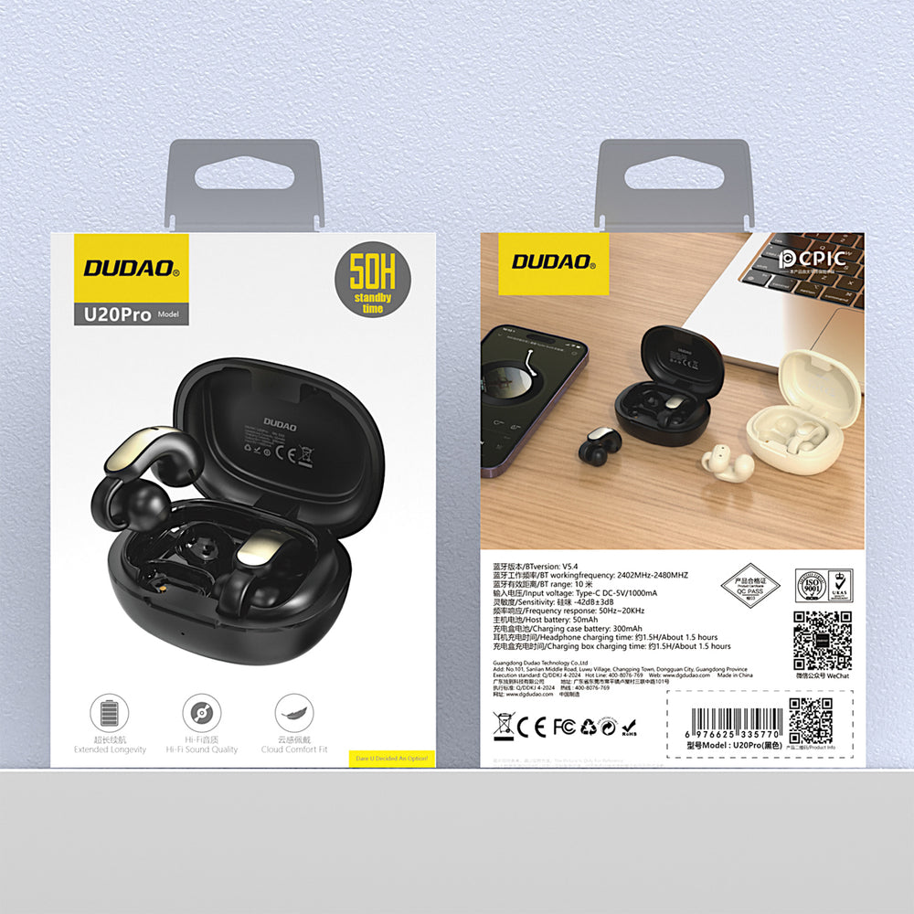 Dudao U20 Pro TWS Bluetooth wireless headphones - black_4